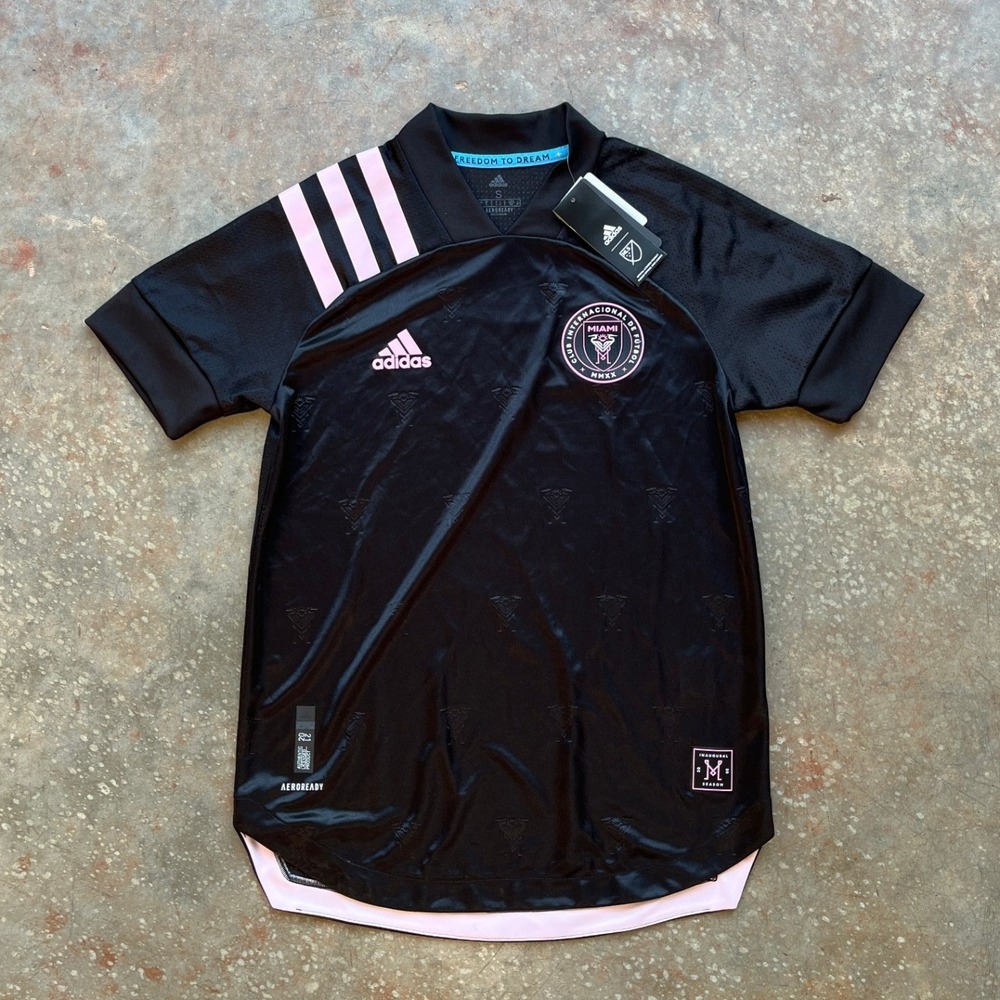 NWT! Adidas Inter Miami CF 2020 Inaugural Away Authentic Jersey Small Black Pink